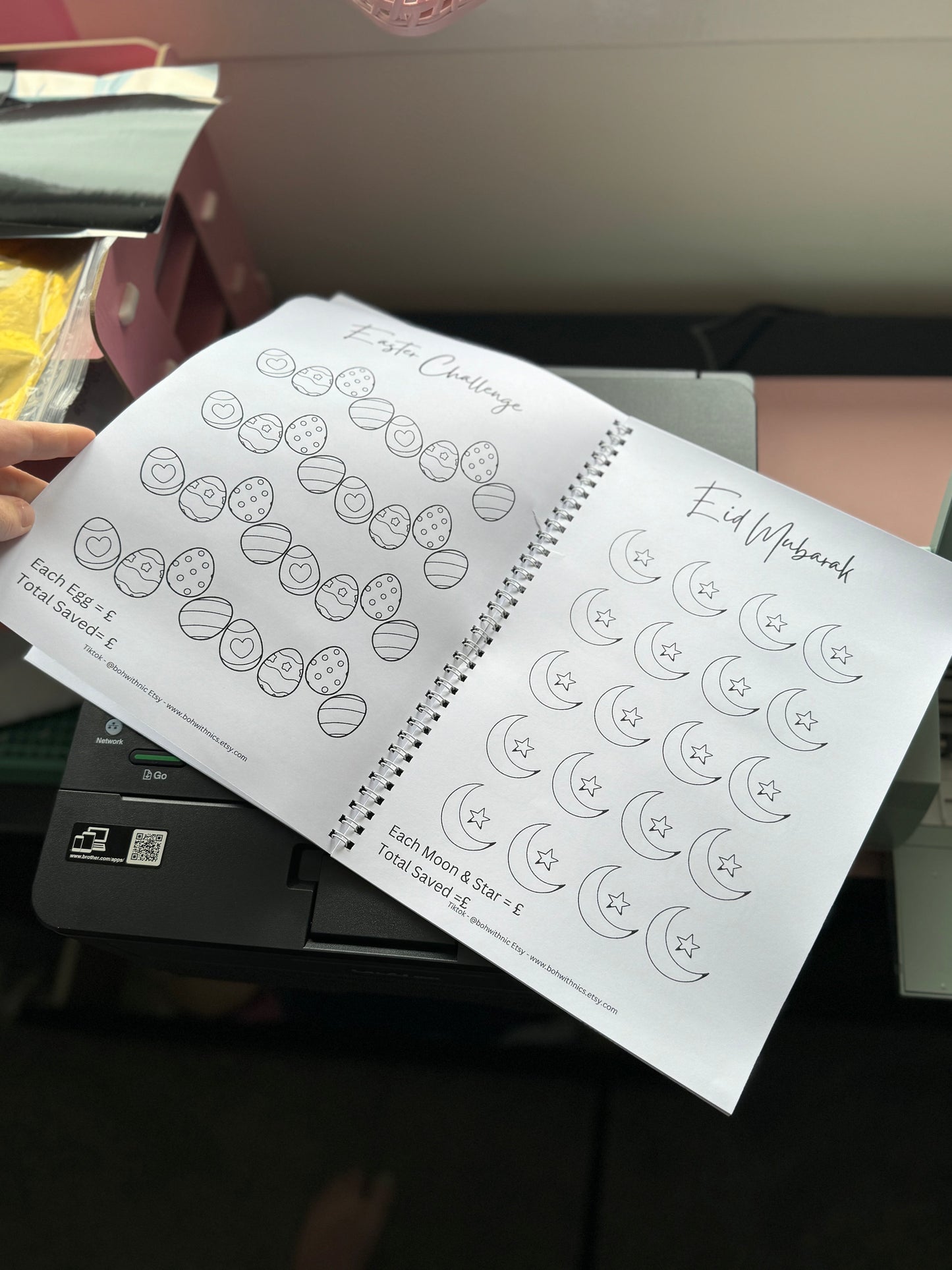 SAVINGS CHALLENGE book, cash stuffing, budgeting, saver, birthdays, Christmas, Eid,